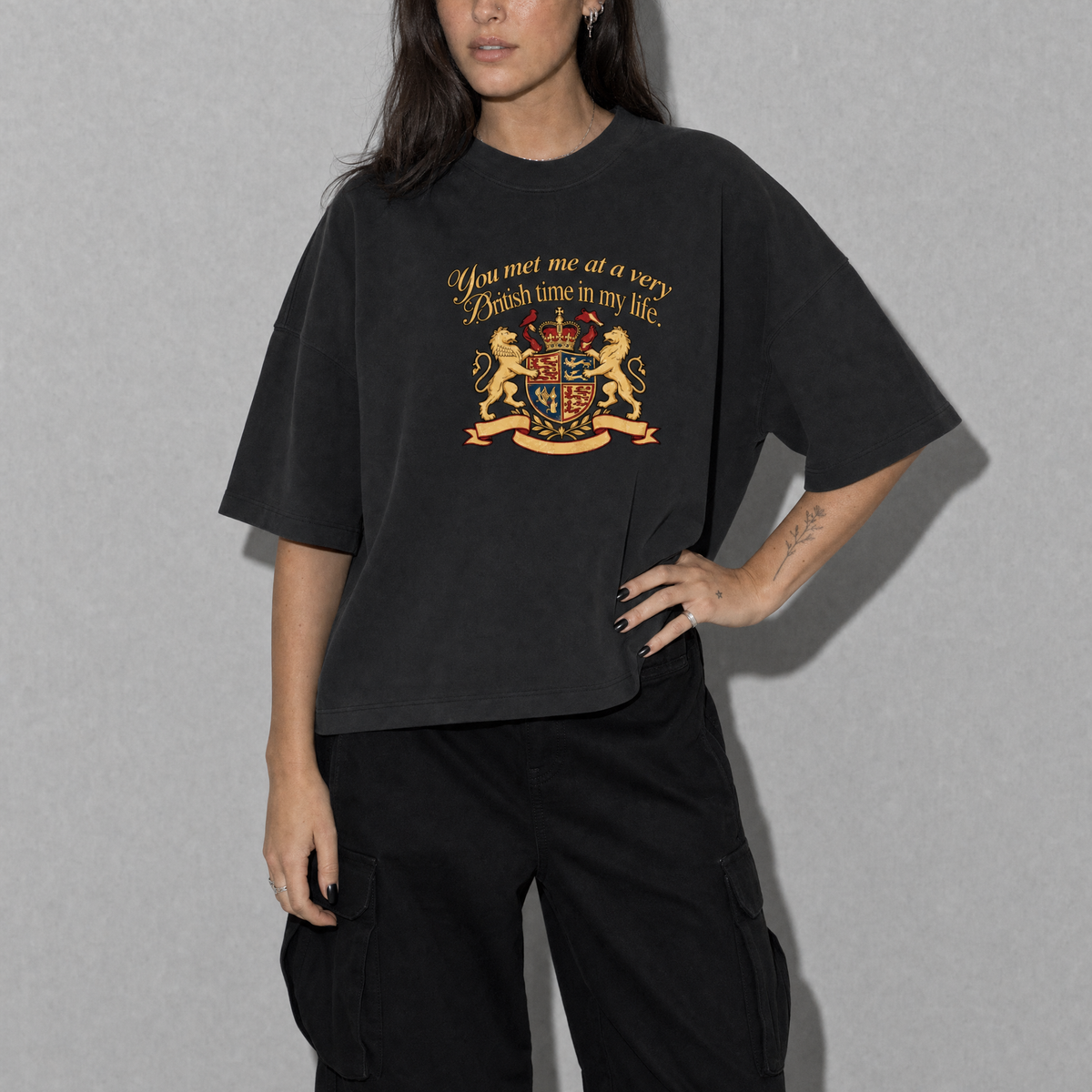 BRITISH TIME LOOSE BOXY TEE